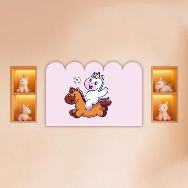 Imagem de Cabeceira de Cama Decorativa Infantil para Quarto de Meninas - Tema Unicórnio (CabCerq-0058)