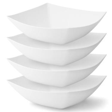 Imagem de Taças de servir Posh Setting White Plastic 950 ml, pacote com 4