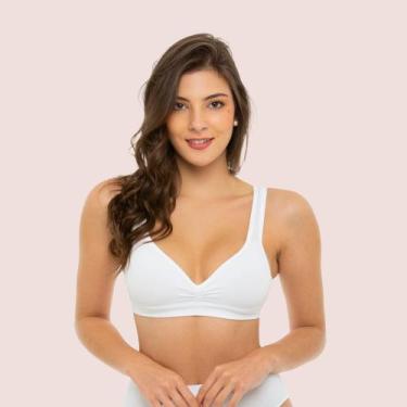 Imagem de Sutiã Top Daily Sem Costura Com Bojo Trifil Reforçado, Branco, 44