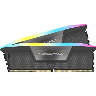 Imagem de CORSAIR VENGEANCE RGB DDR5 RAM 96GB (2x48GB) 6000MHz CL36-44-44-96 1.4V AMD EXPO Intel XMP 3.0 Memória de computador desktop – Cinza (CMH96GX5M2E6000Z36)