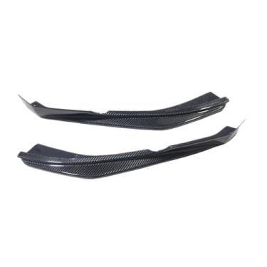 Imagem de Compatível com Maserati-GranTurismo Fibra de Carbono Real Ângulo de Envoltório Anterior Spoiler Dianteiro Guarnição de Para-choque Corpo 2 Peças 2007-2020