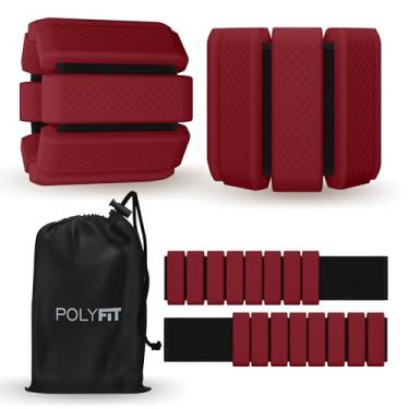 Imagem de Polyfit Pesos de pulso e tornozelo - 1 par - Pesos de tornozelo vestíveis para mulheres e homens - Pulseira vestível para exercícios, ioga, caminhada, corrida, dança, barra, pilates, cardio, aeróbica