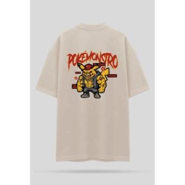 Imagem de Camiseta Oversized Shatark Pokémon - Off White-Masculino