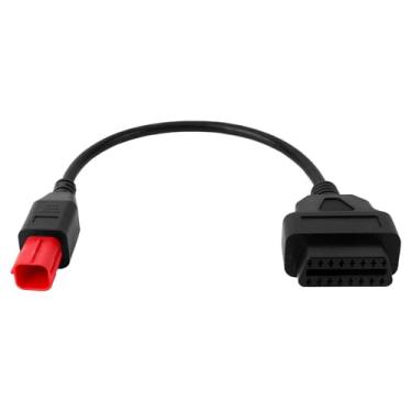 Imagem de Cabo Adaptador OBD2 de 6 Pinos, Adaptador OBD2 de Motocicleta para Scanner Diagnóstico 16 Pinos para Barramento Can e Linha K Compatível com Yamaha Suzuki Piaggio e Mais