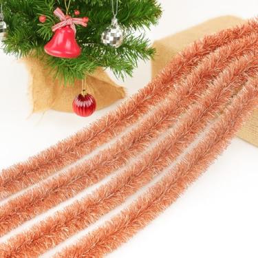 Imagem de Festão De Natal Enfeite Decoração Natalina Tradicional Ou Metalizado - Diversas Cores E Tamanhos (ROSE, 4 METROS)