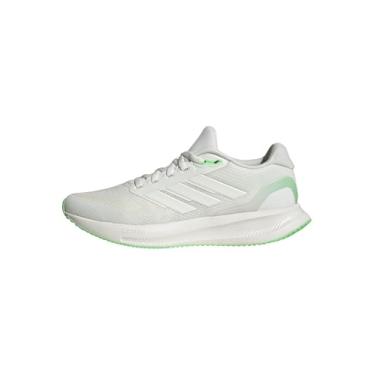 Imagem de adidas Tênis feminino Run Falcon 5, Off White/Off White/Lime Burst, 36