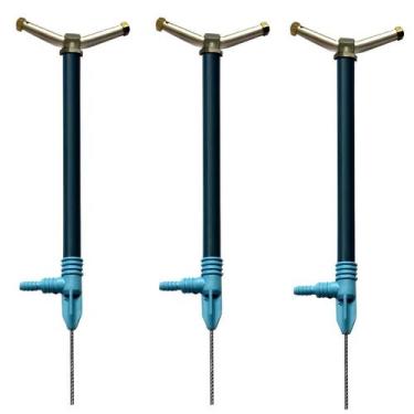 Imagem de Kit 3 Aspersor Giratório De Metal Estaca Horta 25cm Ar25 6M - Araújo I