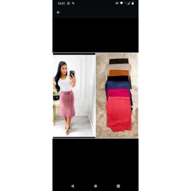 Imagem de Saia Midi bengaline - D & F Modas