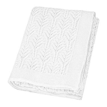 Imagem de Cobertor de bebê Loyfoky 110x88cm 100% algodão tricotado macio