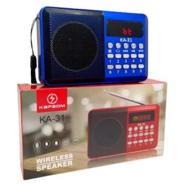 Imagem de Caixa de som Bluetooth Rádio FM Portátil com Display Kapbom - KA-31 - 