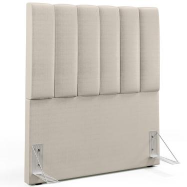 Imagem de Cabeceira Cama Box Painel Solteiro 100 Cm Dália W01 Facto Pérola Metalizado - Lyam Decor