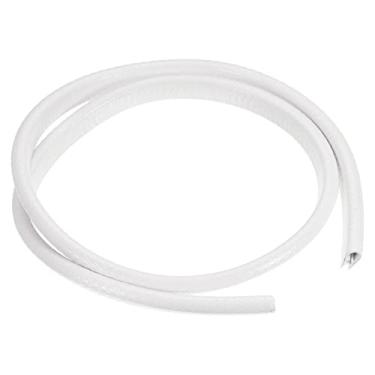 Imagem de Acabamento de borda de borracha de 1 m x 8 mm x 15 mm, protetor de borda afiada de metal para proteção de canto de canal U para janela de porta de mesa de skate, branco