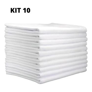 Imagem de Pano De Prato Branco Pé De Galinha O 10 Unidades Li