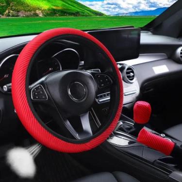 Imagem de Conjunto De Capas Respiráveis Para Volante E Freio De Mão De Carro Em 