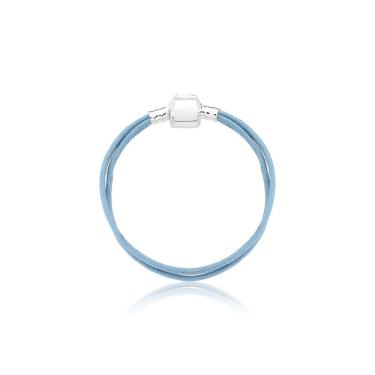 Imagem de Pulseira Infantil Cord Blue Revestida Em Prata