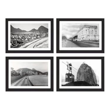 Imagem de Kit 4 Quadros Decorativos Cidade Do Rio De Janeiro Retrô Foto Antiga