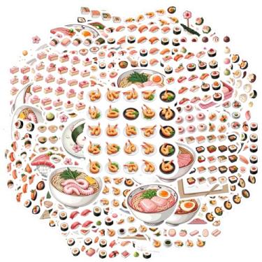 Imagem de 70 pçs adesivos de comida sushi cozinha japonesa brinquedos papelaria adesivos deliciosos adesivos de PVC para guitarra, faça você mesmo, bicicleta, skate, laptop, bagagem, decoração, guitarra, laptop