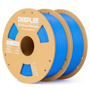 Imagem de DEEPLEE Filamento de impressora 3D PLA Basic de 1,75 mm, filamento de impressão 3D com precisão dimensional +/- 0,02 mm, bem enrolado, sem entupimento, serve para a maioria das impressoras 3D FDM 2KG