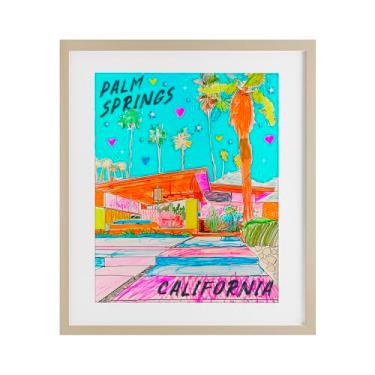 Imagem de Stupell Industries Impressão emoldurada de bétula Palm Springs Canyon sob vidro, design de Jess Stempel, 40 x 33