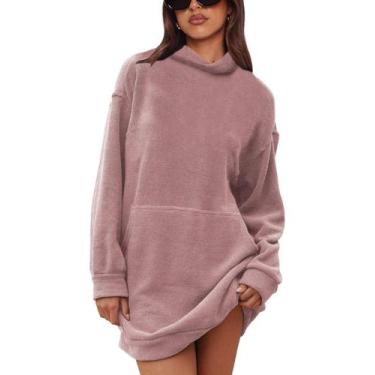 Imagem de Suéter Tomosc Pulôver de gola alta Chenille para mulheres 2024