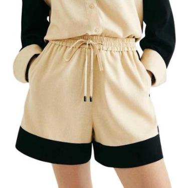 Imagem de Shorts Hering Feminino Duo Color Com Linho-Feminino