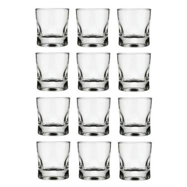 Imagem de Jogo 12 Copos P/ Whisky 250ml Vidro Rocks Amassadinho Nadir - Nadir Fi
