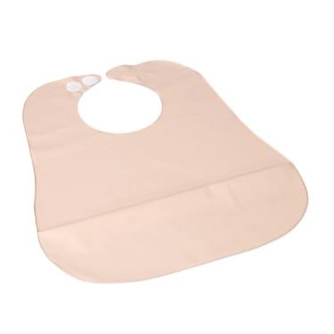 Imagem de Babador Impermeável para Bebê com Bolso Porta Migalhas, Regulagem com Fixadores, PVC, BPA Free, Atóxico, 30x35cm, 6 Meses a 2 Anos (Nude)