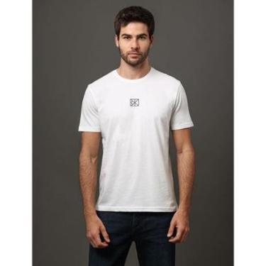 Imagem de Camiseta Masculina Rubber Patch Calvin Klein Branco-Masculino