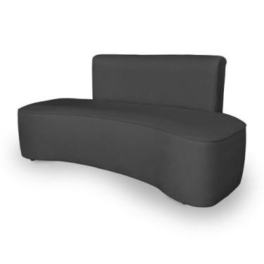 Imagem de Sofá Orgânico Curvo Feijão Sala Elegante 3 Lugares Recepção Cor:Bege -