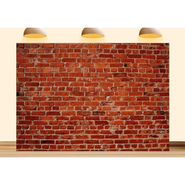 Imagem de Pano de fundo para foto de tijolo vermelho vintage de tijolo vermelho para fotos de tijolos e fotos sem costura para decoração de festas, adereços de fundo de estúdio fotográfico