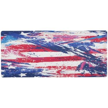 Imagem de SEHANY Tapete de mouse grande bandeira americana 80 x 30 cm antiderrapante para jogos com base de borracha de 3 mm de espessura, protetor de mesa para laptop, mesa para jogadores, desktop, escritório