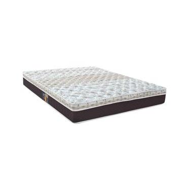 Imagem de Colchão King Castor Sleep Class Híbrido com Euro Pillow e Molas Ensacadas 25x193x203 cm - Branco, Cinza e Marrom