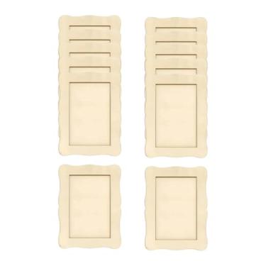 Imagem de shamjina Moldura de madeira faça você mesmo, artesanato em madeira, porta-retratos, materiais para pintura e decoração, projetos de arte escolares e festas, 12 PeÇas