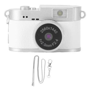 Imagem de ASHATA Mini Câmera Digital, Câmera Com Chaveiro para Fotografia, Vídeo 2K FHD Foto de 2 MP, Com Tela Colorida de 1,47 Polegadas, Flash LED Com 4 Filtros Integrados, para Adolescentes, (Branca)