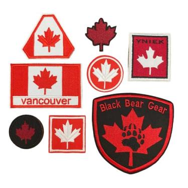 Imagem de 8 peças, bandeira do Canadá, bandeira de Vancouver, costurar, costurar, para roupas, bolsa, jaqueta, jeans, vestido, acessórios DIY