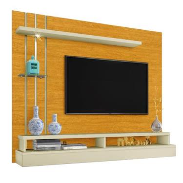 Imagem de Painel para TV de Até 55" Suspenso Éden Naturale/Off White - Carmolar,