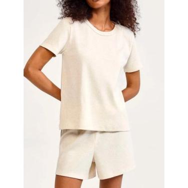 Imagem de Pijama Feminino Curto Hering 7c3l, Bege, G
