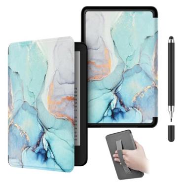 Imagem de Akacy Capa fina e leve com estampa pintada com alça de pulso para Kindle Paperwhite 7.0 (Geração 2024, números de modelo SA568B e SA569P), capa à prova d'água Wake/Sleep (11)