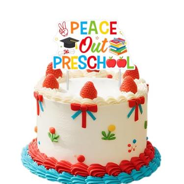 Imagem de Jollyboom Pre-K Graduation Decorations, Peace Out Preschool Cake Topper for Class of 2026 Congrats Grad Pre-Kindergarten Preschool Graduation Decorations