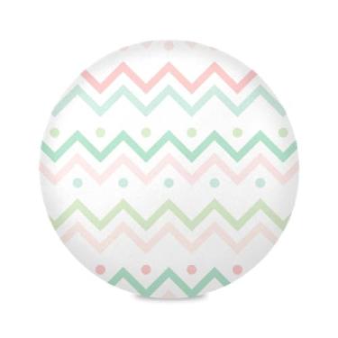 Imagem de JUZIHAI Easter Lines Placemats 15 Inch Round Place Mats Set of 6 Heat Resistant Washable Non-Slip Dining Table Mats for Kitchen Holiday Party Decoration