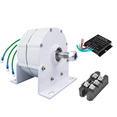 Imagem de AISINILALAO Gerador de Íman Permanente Sem Redutor de Baixa Velocidade 6000W-8000W 12V 24V 48V Usado para Turbinas Eólicas e Hidráulicas com Controlador (Com Base),220v