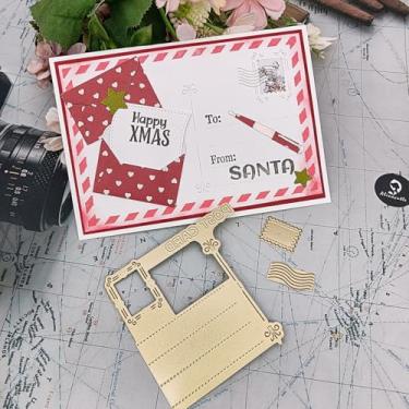 Imagem de Alinacutle 1 peça de molde de corte de metal para fazer cartões feitos à mão, álbum de recortes, presente de papel, decoração de férias, modelo feito à mão - alinacutle (corte de matriz de cartão