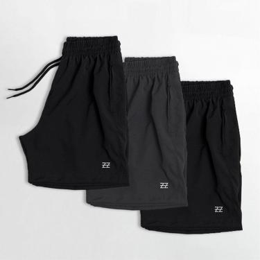 Imagem de Kit 3 Bermudas Masculinas Academia Treino Praia Corrida Shorts Elástico Luzzoo-Masculino