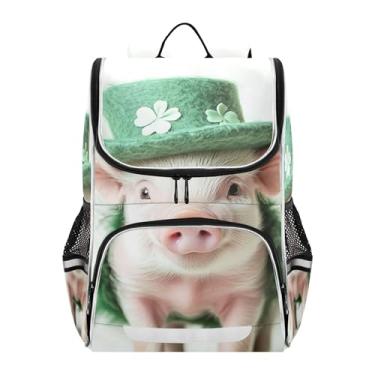 Imagem de Joisal Kids Girls' Backpack Student Large Back to School Bags Cute Bookbag Elementary Kids Backpacks for Boys Cute Piglet Love Green Capacity 18L