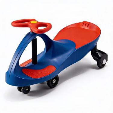 Imagem de Carrinho de Rolimã Infantil Gira Gira sem Pedal URBANIUS, Volante 360° e Estrutura Reforçada – Certificado pelo INMETRO, 3+ Anos (Azul e Laranja)
