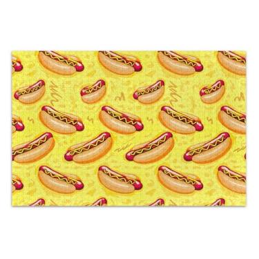 Imagem de Quebra-cabeça de cachorro-quente de desenho animado amarelo claro 500 peças para adultos arte colorida personalizada arte divertida jogo de quebra-cabeça presentes tecnológicos, 51 x 35 centímetros