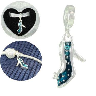 Imagem de Berloque Charms Sapato Scarpin Prata Legitima 925 - Lojas La&Ny Pratas