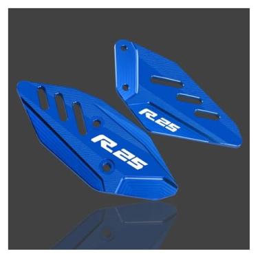 Imagem de Anti-derrapante Para YZF-R3 YZF-R25 yzf r3 r25 r3 r25 apoio para os pés pedal dianteiro asa suporte placas de calcanhar protetor(Blue 25)