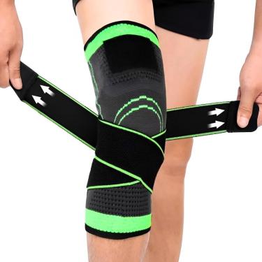 Imagem de Joelheira Ortopédica Ajustável Articulada de Compressão E Proteção Patelar Tensor Joelho Fitness-Unissex