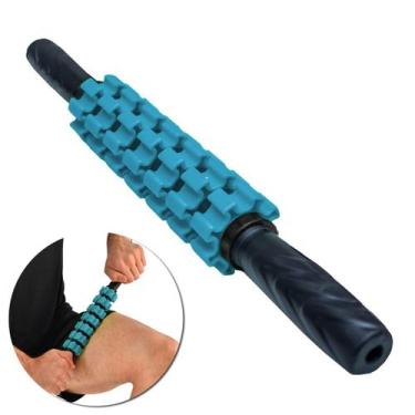 Imagem de Bastao Rolo Manual Pilates Massagem Liberaçao Muscular Relaxa Performa